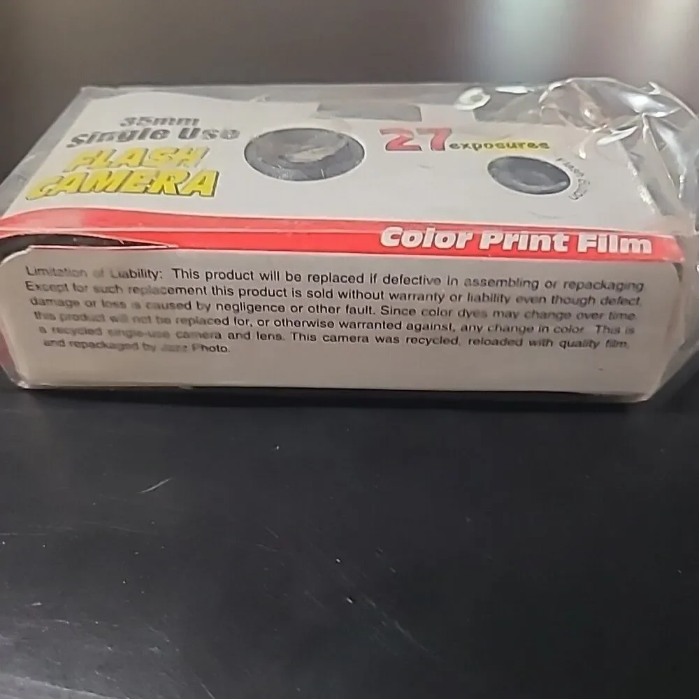 Jazz Indoor Outdoor 35mm Single Use Camera Film 27 Exposure - sealed expired